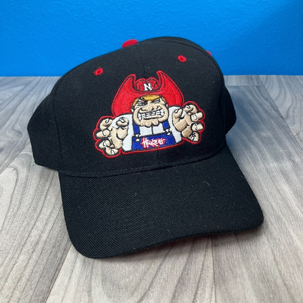 Nebraska Cornhuskers Hat Red Mascot Logo College Football FITTED ZEPHYR‎ 7 3/8